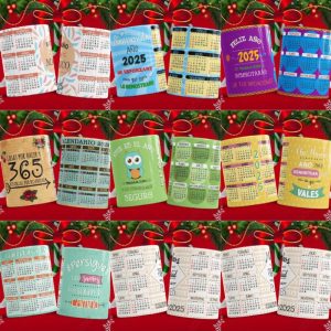 8 Plantillas Tazas Calendario 2025