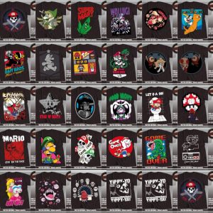 28 Plantillas Playeras Mario Bros Halloween