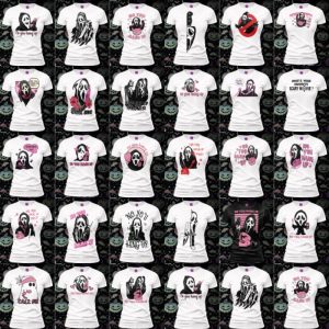 27 Plantillas Playeras Scream Halloween