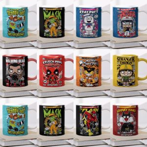 10 Plantillas Tazas Halloween PopArt