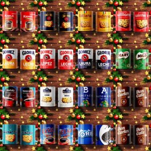 15 Plantillas Tazas Marcas Perú Navideñas