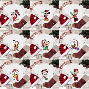 8 Plantillas Playeras Navidad Disney