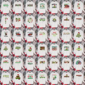 40 Plantilla Playeras Grinch Navidad