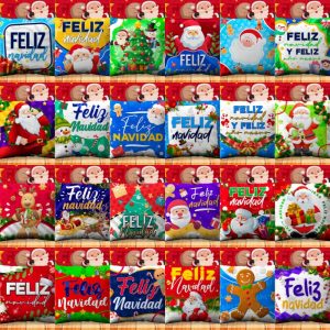 24 Plantillas PNG Cojines Navidad