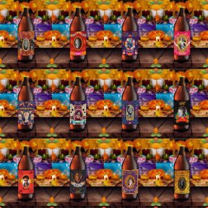 12 Plantillas Cerveza Dia de Muertos
