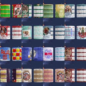 15 Plantillas Tazas Calendario 2025