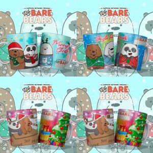 3 Plantillas Tazas Osos Escandalosos