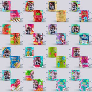 15 Plantillas Tazas Navidad Cute