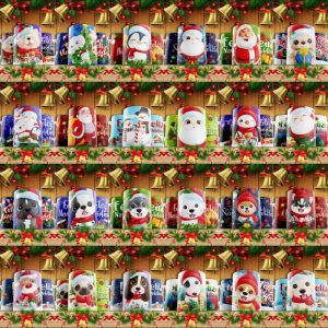 24 Plantillas Tazas Personajes Tiernos navidad