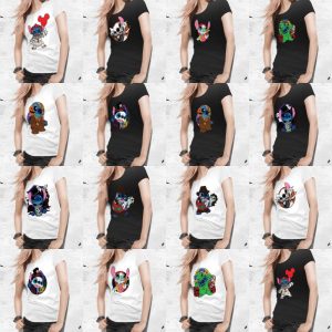 8 Plantillas Playeras Stitch Halloween
