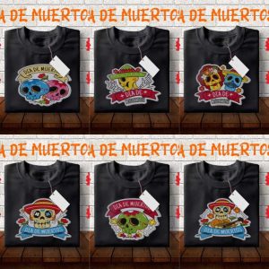 6 Plantillas Playeras Calaveritas Cute