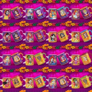 9 Plantillas Tazas Calaveras Tradicionales