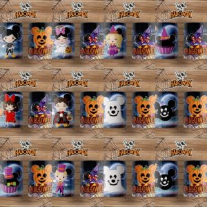 10 Plantillas Tazas de Halloween Orejones