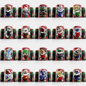 20 Plantillas Tazas Personajes Cartoon Navidad