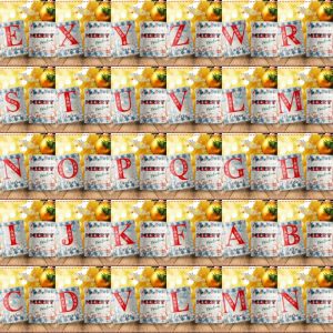 26 Plantillas Tazas Abecedario Navideño