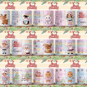 12 Plantillas Tazas Personajes Navidad