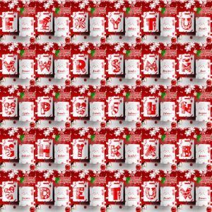 27 Plantillas Tazas ABC Navidad