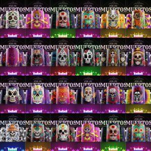 21 Plantillas Tazas Calaveras Dia de Muertos