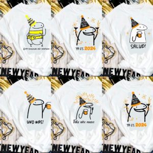 5 Plantillas Playeras Flork Año Nuevo 2024