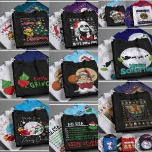 13 Plantillas Playeras Ugly Navidad