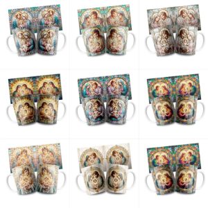 8 Plantillas Tazas Pesebre