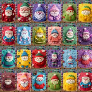 22 Plantillas Tazas Santa Claus 3D