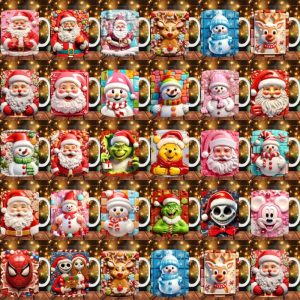 26 Plantillas Tazas Navidad 3D