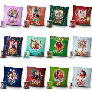 24 Plantillas Tazas y Cojines Navideños