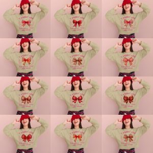 10 Plantillas Playera Lazo Rosa Navideño