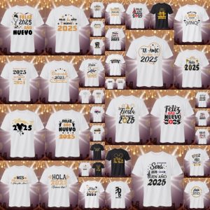 50 Plantillas Playeras Prospero Año Nuevo 2025
