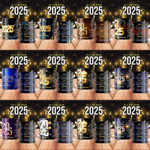 10 Plantillas Tazas Calendario Feliz 2025