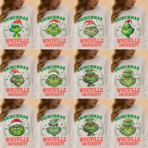 10 Plantillas Playeras Grinch Christmas