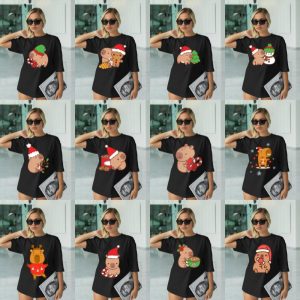 12 Plantillas Playeras Capibaras Navideñas