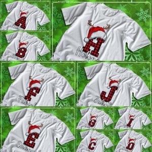 26 Plantillas Playeras Alfabeto Navideño