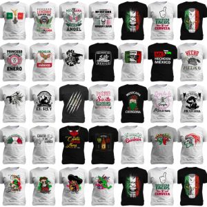 32 Plantillas Playeras de Fiestas Patrias MX