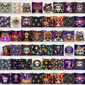 43 Plantillas Cojines Dia de Muertos
