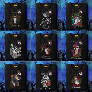 9 Plantillas Playeras Catrinas Día de Muertos