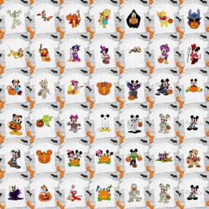 40 Plantillas Playera de Disney Halloween