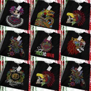 7 Plantillas Playeras México Bordado