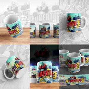 1 Plantilla Taza Recuerdo Mazinger Z