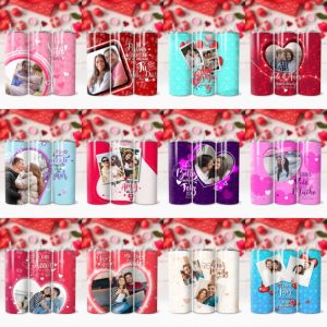 12 Plantillas Tumblers Parejas