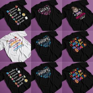 7 Plantillas Playeras Dia del Maestro Feliz