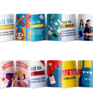 6 Plantillas Tazas Feliz Dia del Trabajo