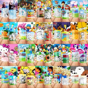 20 Plantillas Tazas Dibujos Dia del Niño