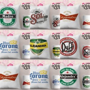 7 Plantillas Taza y Cojin Cervezas Mamá