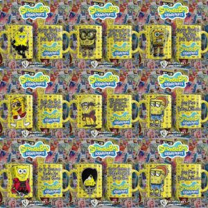 8 Plantillas Tazas Bob Esponja