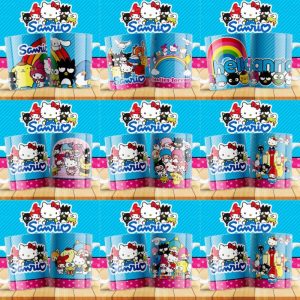 8 Plantillas Tazas Hello Kitty Sanrio