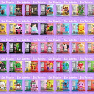 30 Plantillas Chip Bags Love