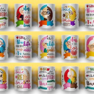 12 Plantillas Tazas Abuelo Tierno