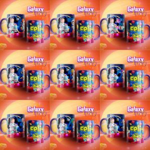 9 Plantillas Tazas Cumpleaños Espacial Niño